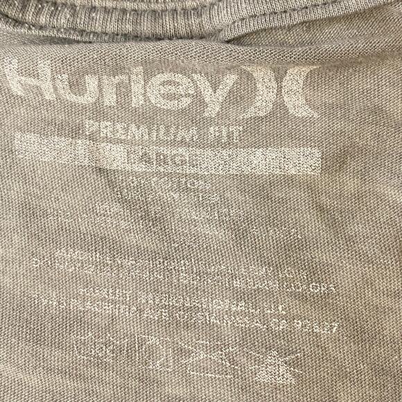 Hurley Gray Short Sleeve Graphic Tee Shirt TShirt Large Lightweight Soft - Picture 8 of 8